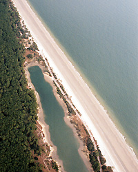 Hunting Island before nourishment, Feb 2006