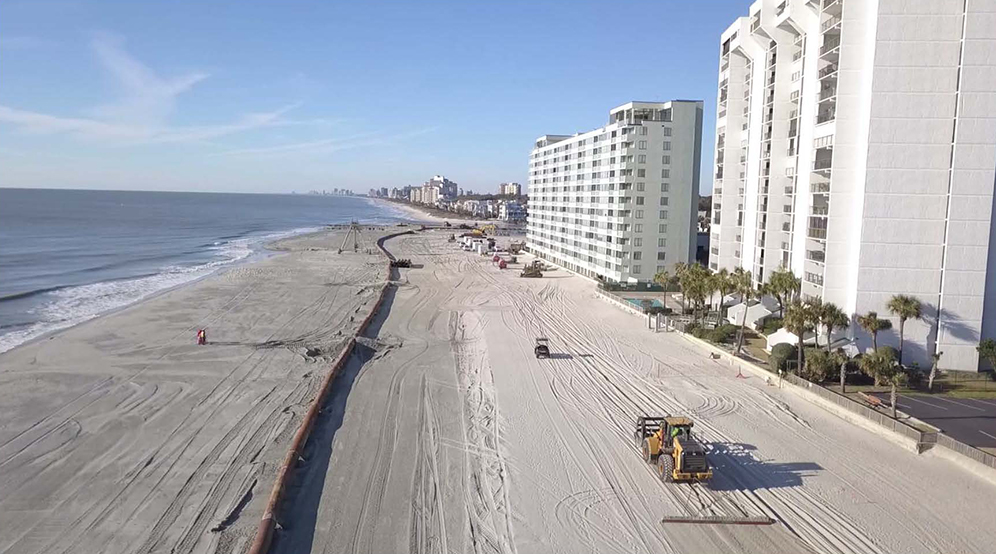 Arcadian Shores Beach Renourishment Project Nears Completion