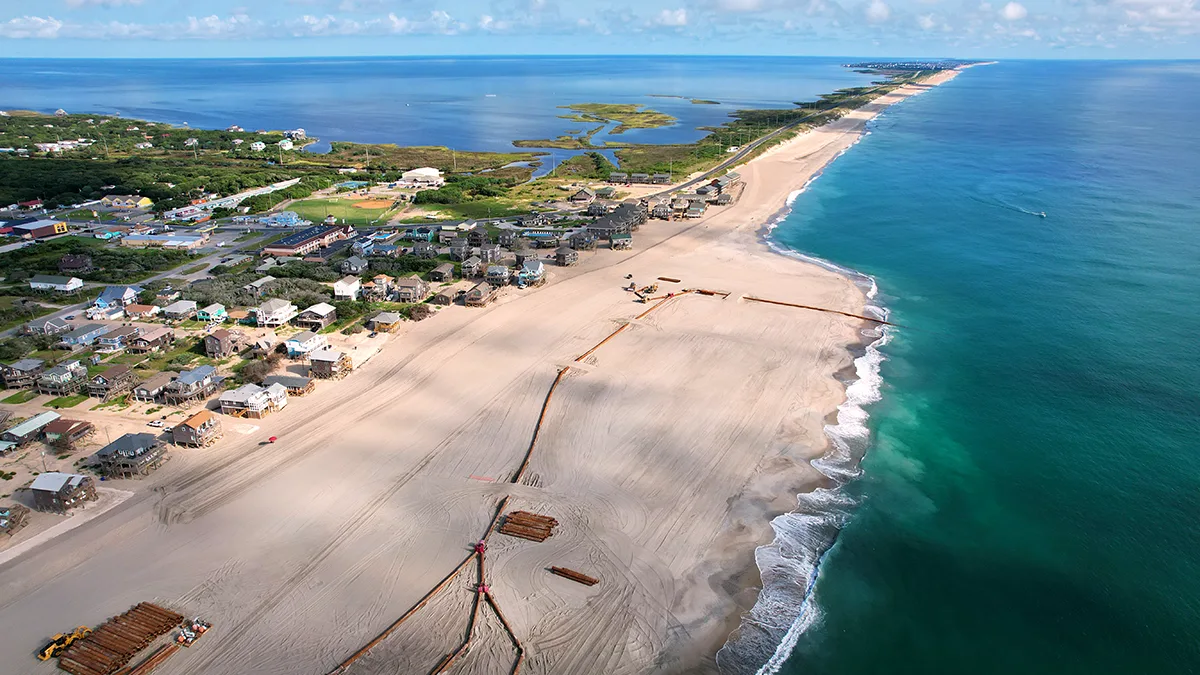 Buxton Beach Renourishment Nears Completion